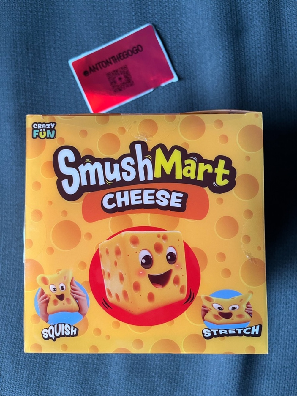 SMUSH MART CHEESE x CRAZY FUN Stress & Sensory Squish Cube Rare